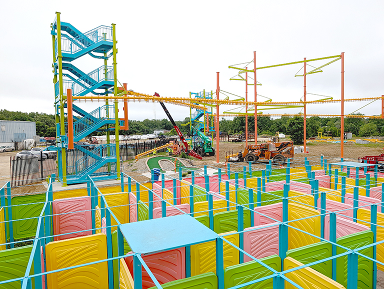 A view of the Sky Tour® course being constructed at Allegan Event.