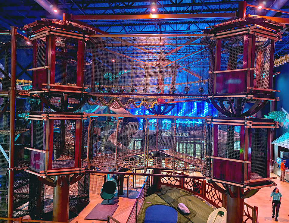 The two level Adventure Trail course at Great Wolf Lodge in Naples Florida.