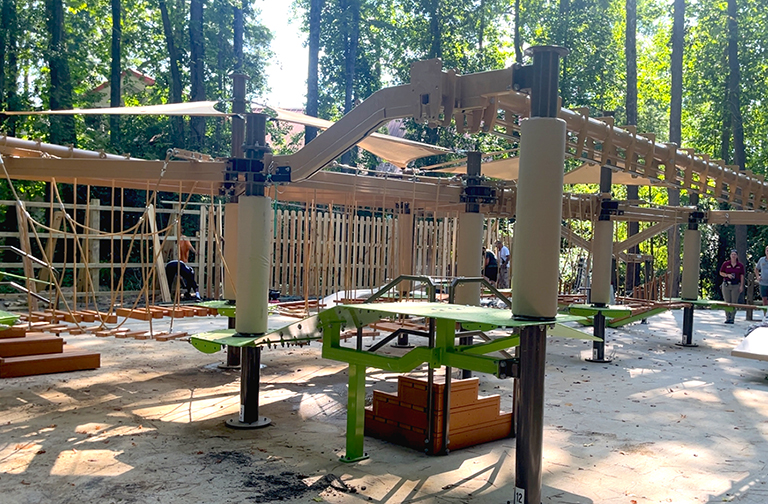 The new constructed Sky Tykes® ropes course at the Riverbanks Zoo & Garden in Columbia, SC.